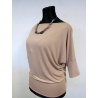 Bluzka Emma z dekoltem łódka i rękawem kimono 3/4